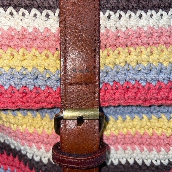Sundance Anabaglish Yolanda Good Hope Foldover Crochet Colorful Crossbody Bag - Picture 9 of 12